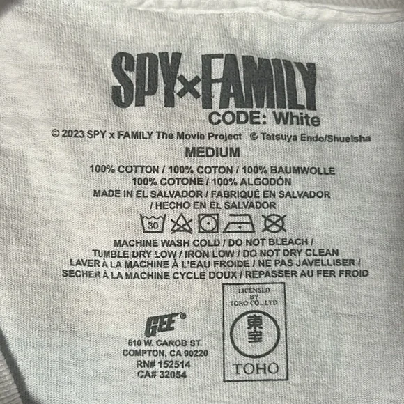 Spy x Family CODE: White Graphic Tee Shirt - Picture 3 of 4